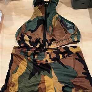 Women's Camouflage Two-Piece Set